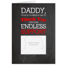 Daddy today in the perfect time to thank you for.. tarjetón