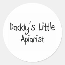 Daddy's Little Apiarist Round Sticker