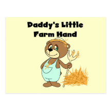 Daddy's Little Farm Hand Tshirts and Gifts Postcard
