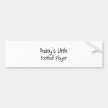 Daddy's Little Football Player Bumper Sticker