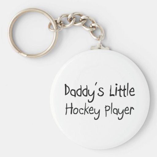 Daddy's Little Hockey Player Keychains