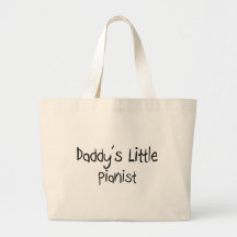 Daddy's Little Pianist Canvas Bag