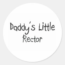 Daddy's Little Rector Stickers
