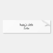 Daddy's Little Scribe Bumper Stickers