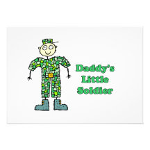 Daddy's Little Soldier Personalized Announcements