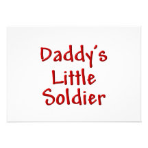 Daddy's Little Soldier (red) Custom Invites