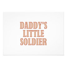 Daddy's Little Soldier (tan) Invite