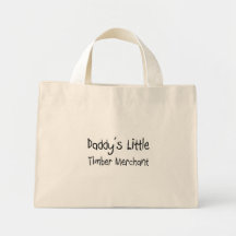 Daddy's Little Timber Merchant Canvas Bag