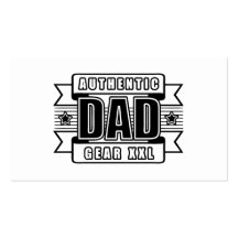 Dads Authentic Father Gear Business Card Template