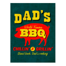 Dad's Cooking Postcard