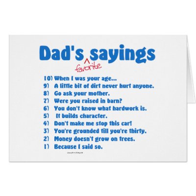 Dad's favourite sayings on gifts for him by holidaywhimsy