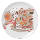 Dad's Grill Retro Plate