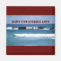 Dad's Love ROCKS! Seascape Gift Magnets