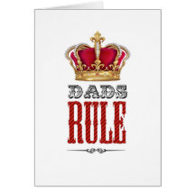 Dads RULE - Father´s Day Tarjeta