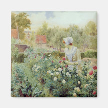 Dahlias, 1896 refrigerator magnets