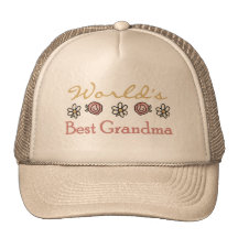 Daisies and Roses World Best Grandma Hat