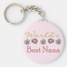 Daisies and Roses World's Best Nana Tshirts Keychains