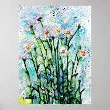 Daisies of White Print