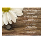 Daisy and Barn Wood Country Couples Wedding Shower Personalised Invite
