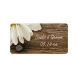 Daisy and Barn Wood Country Wedding Labels