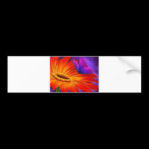 DAISY & BUTTERFLY ART PAINTING - MULTI bumper stickers