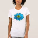 Daisy Flower blue T Shirt