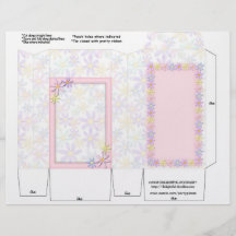 Daisy Pinch Box Party Favours. Birthday or wedding Custom Flyer