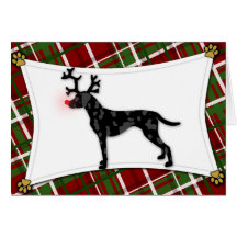 Dalmatian Reindeer Christmas Card
