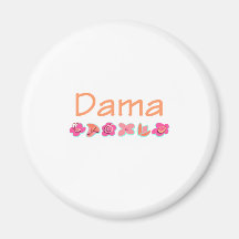 Dama (peach colour) fridge magnet