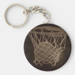 Damaged Basketball Photo Keychain