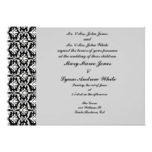damask2, custom invitations