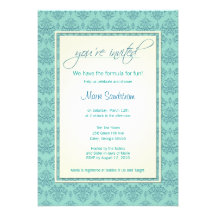 Damask Baby Shower Invitation