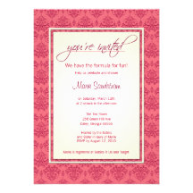 Damask Baby Shower Invitation