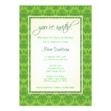 Damask Baby Shower Invitation