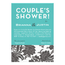 Damask Couples Bridal Shower Custom Invitation