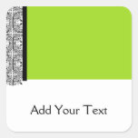 Damask Delight in Lime Green Sticker