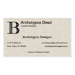 Damask Letter B - Black Business Cards