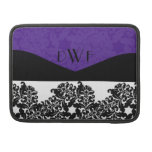 Damask Monogram Rickshaw Flap Sleeve Sleeves For MacBook Pro