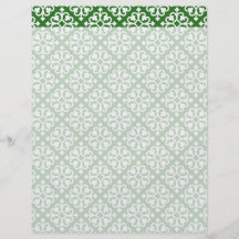 Damask pattern on Green Flyers