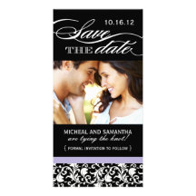 Damask Save the Date Photo Cards