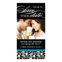 Damask Save the Date Photo Cards