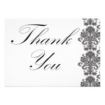 Damask Thank You Invitation