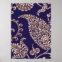 Damask vintage paisley girly floral chic pattern print