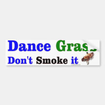 dance grass-bumper bumper sticker