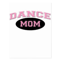 Dance Mum Bold Pink Sporty Text black Post Cards
