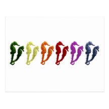 Dance Of The Seahorses Pop Art 2 Postcard