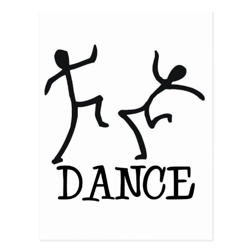 Dance Stick Figures Postcard