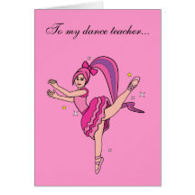 Dance Teacher Valentine's Day Card