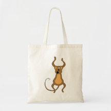 Dancing Cartoon Monkey Tote Bag