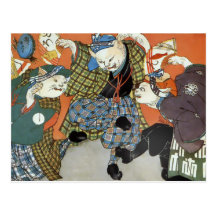 Dancing Cat Postcard